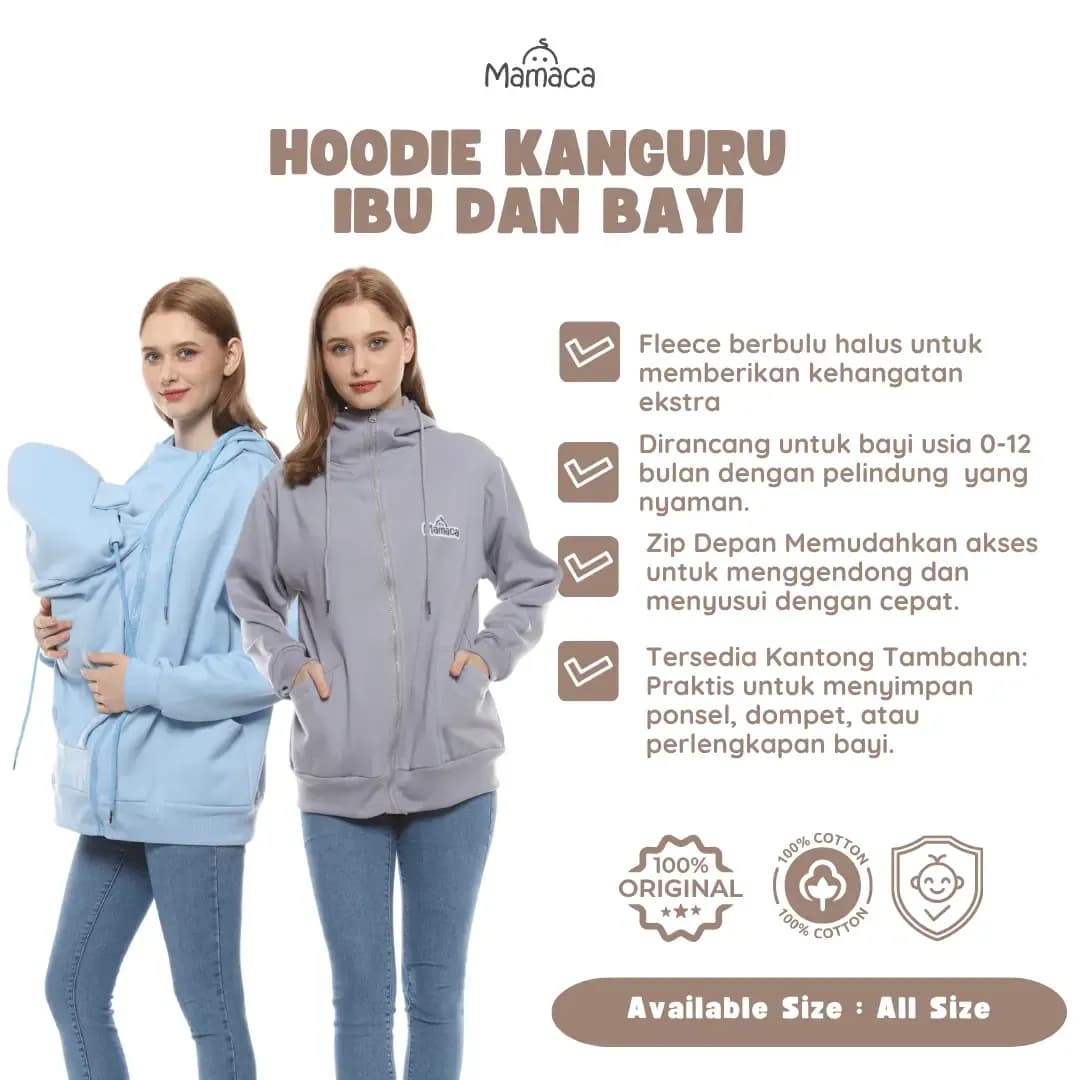 Mamaca Hoodie On The Go - Jaket Selimut Bayi