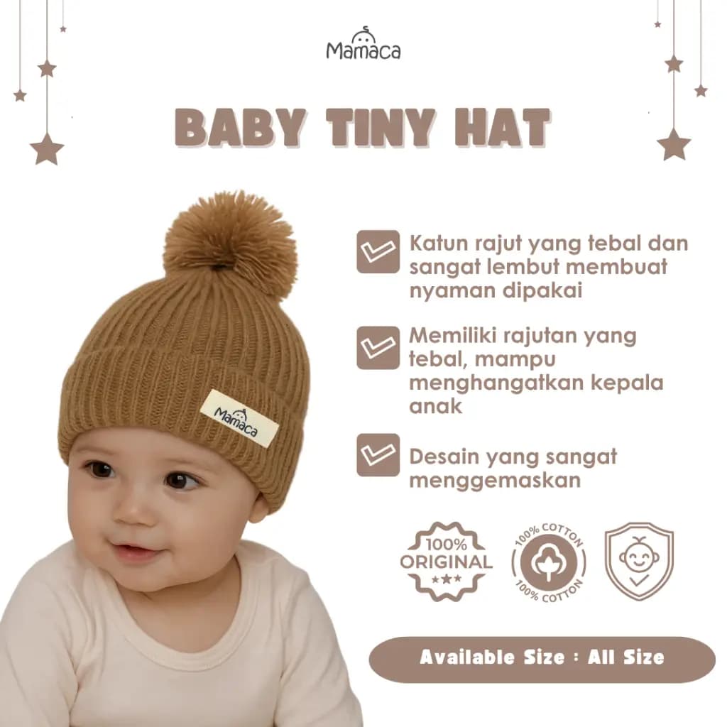 MAMACA Kupluk Rajut Tiny Beanie Hat