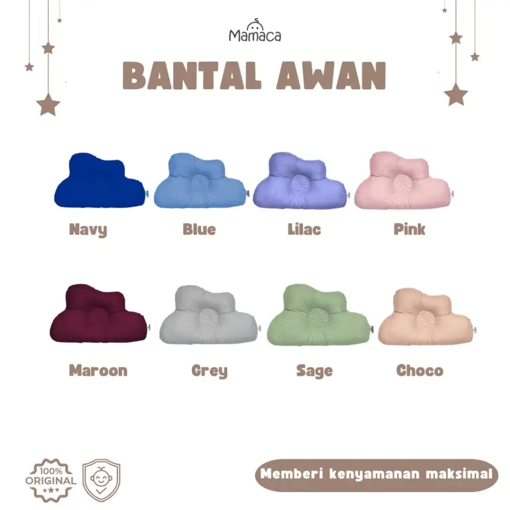 MAMACA CLOUD Baby Pillow Bantal Awan Kepala Bayi Anti Peyang