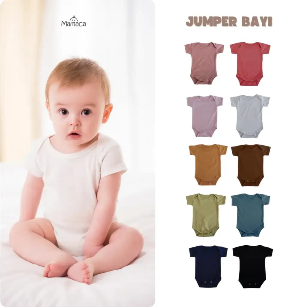 Mamaca Jumper Bayi Baju Bayi Lembut, Hypoallergenic, Nyaman Dipakai Seharian