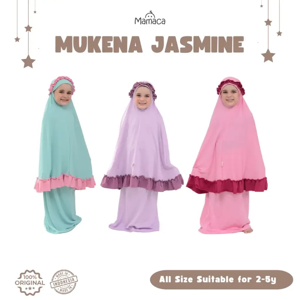 Mamaca Mukena Anak Perempuan Bahan Katun Premium usia 2-8 Tahun